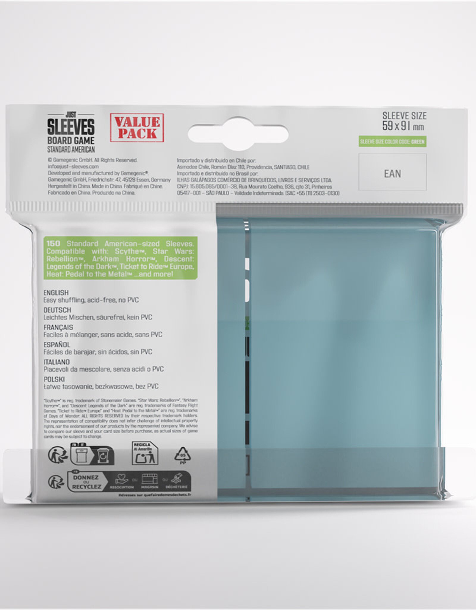 Just Sleeves: Standard American Value Pack (150)