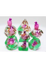 Faire Foam Brain Games RPG Dice (7) Enchanted Dragon Hatchlings