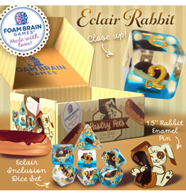 Faire Foam Brain Games RPG Dice (7) Eclaire Rabbit