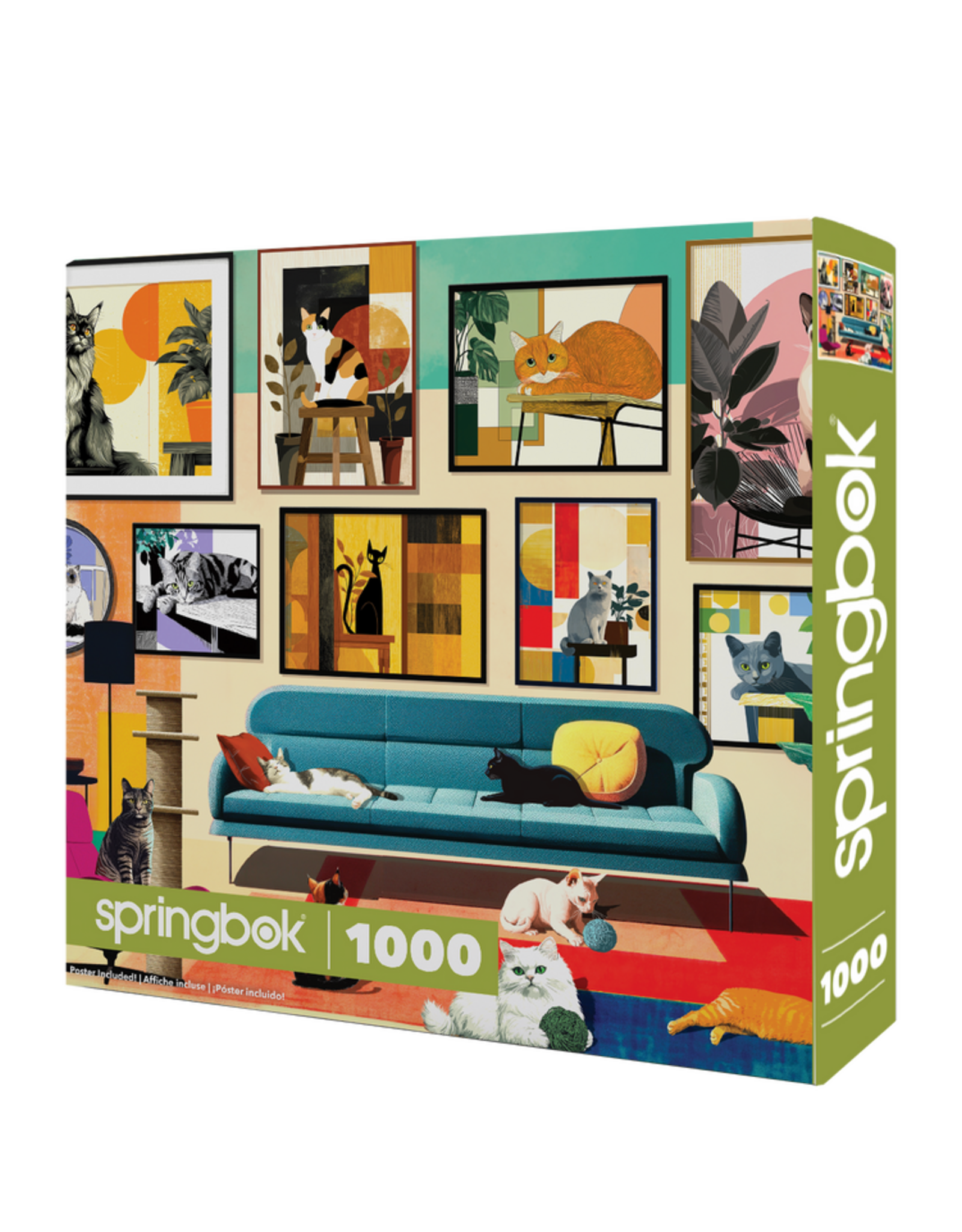 Springbok Mid-Century Cats Puzzle (1000 PCS)