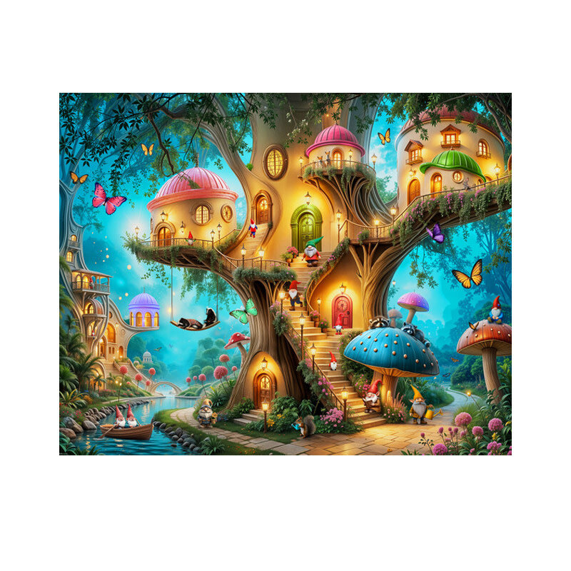 Springbok Gnome Treehouse Village Puzzle (500 PCS)