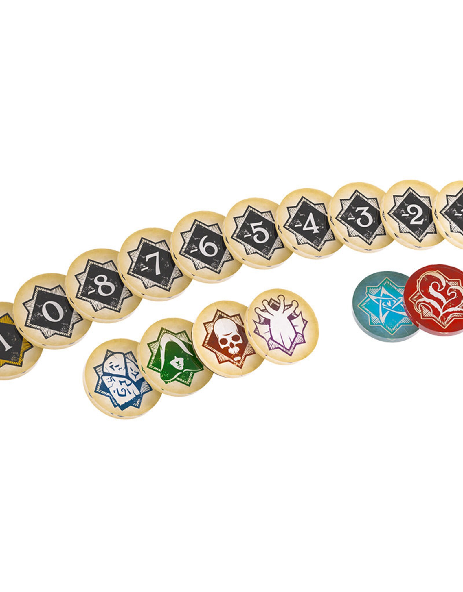 Arkham Horror Chaos Tokens and Token Bag