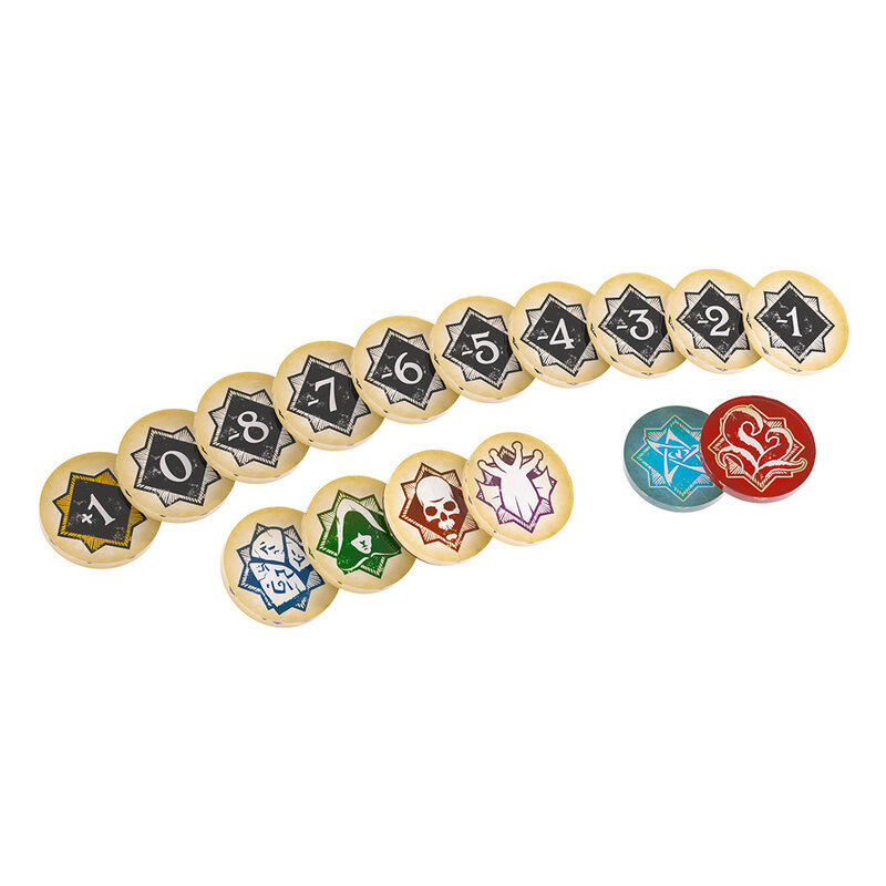 Arkham Horror Chaos Tokens and Token Bag