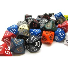 Chessex Assorted Tens10 Dice: Bag of Opaque Dice (50)