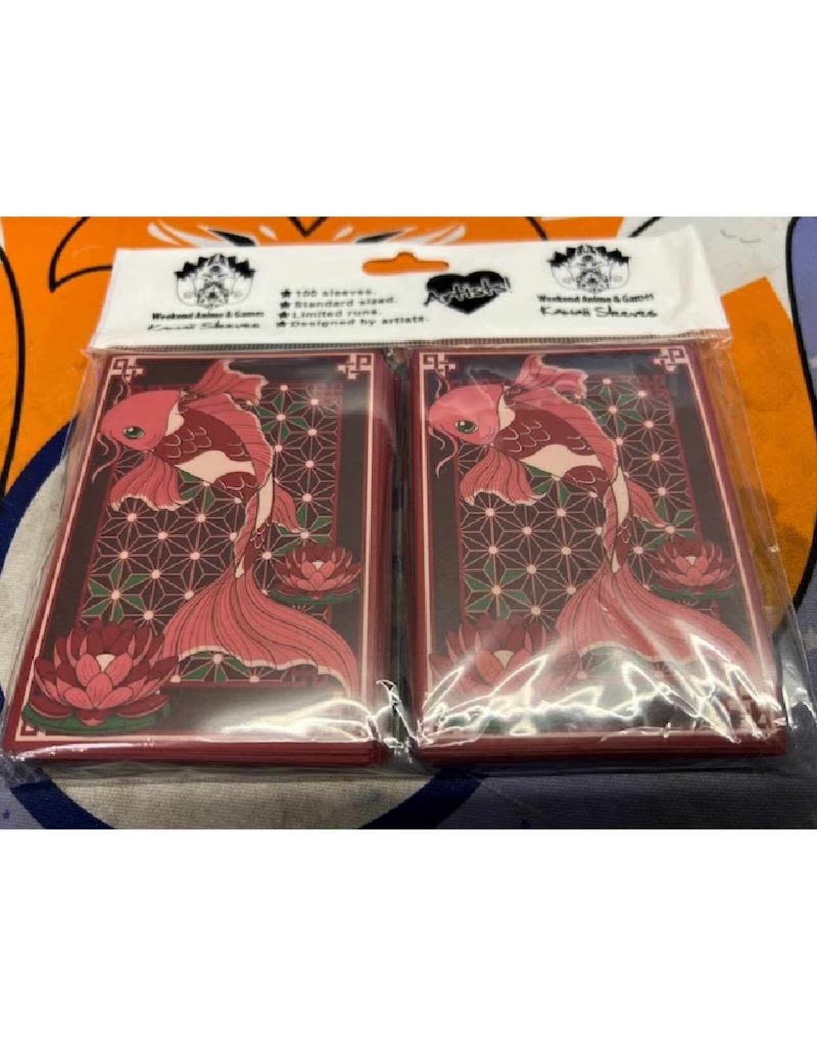 Faire Kawaii Custom Gaming Card Sleeves: Koi Fish