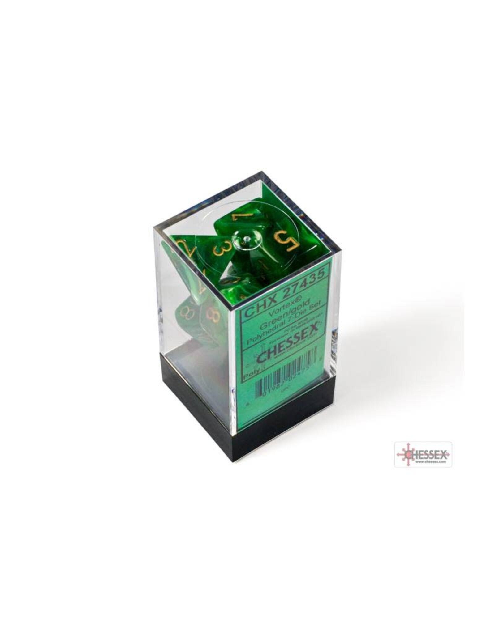 Chessex Chessex RPG Dice (7) Vortex Green/Gold