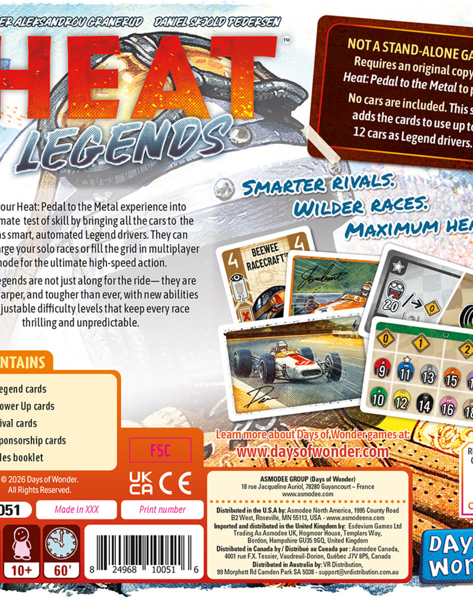 Days of Wonder Heat Pedal to the Metal Legends