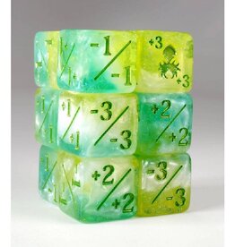 Ostara Mini 3/3 Positive/Negative Dice Counters - 12 Pack