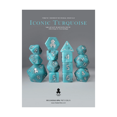 Faire Kraken RPG Dice (7) Iconic Turquoise