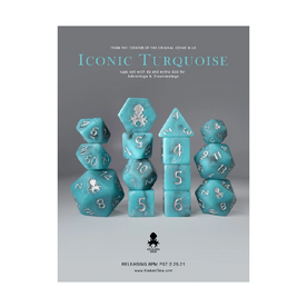 Faire Kraken RPG Dice (7) Iconic Turquoise
