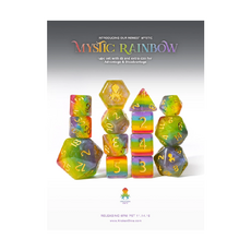 Faire Kraken RPG Dice (7) Mystic Rainbow