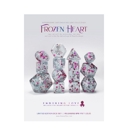 Frozen Heart - Blue with Red Hearts 14pc Limited Edition Dice Set
