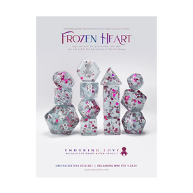 Faire Kraken RPG Dice (7) Frozen Heart