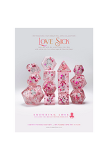 Love Sick - Pink with Red Hearts 14pc Limited Edition Dice Set
