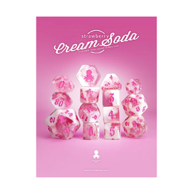 Faire Kraken RPG Dice (7) Strawberry Cream Soda