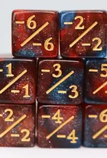 Faire Foam Brain Games -1/-1 Counters Red and Blue Glitter