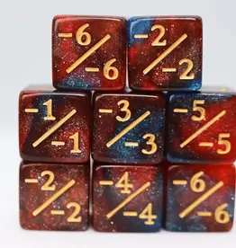 Faire Foam Brain Games -1/-1 Counters Red and Blue Glitter