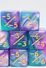 Faire Foam Brain Games -1/-1 Counters Light Blue and Purple Glitter