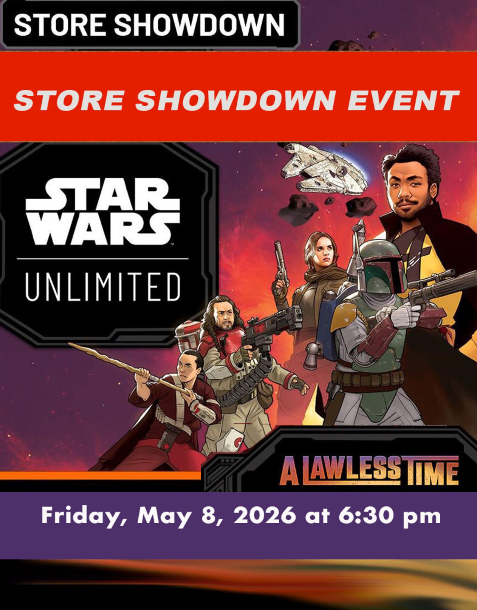 Fantasy Flight Games Star Wars Unlimited: A Lawless Time Store Showdown  Event (FRI, May 8, 2026 at 6:30 pm)