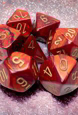 Chessex Chessex RPG Dice (7) Scarab Scarlet/Gold