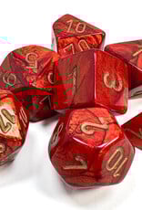 Chessex Chessex RPG Dice (7) Scarab Scarlet/Gold