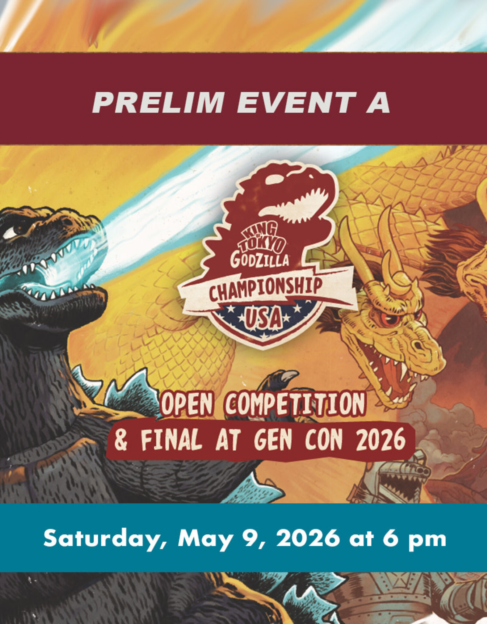 King of Tokyo USA Championship Qualifier Tournament  Event A (SAT, May 9, 2026 at 6 pm)