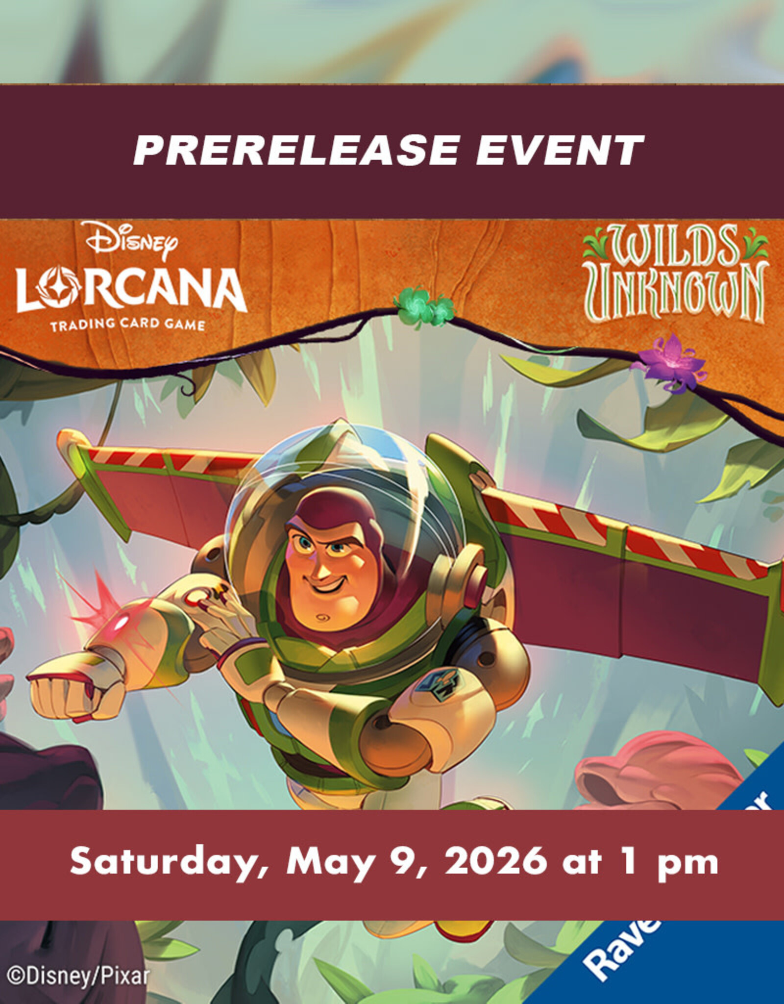 Ravensburger (Event) Disney Lorcana Wilds Unknown Prerelease Event  (SAT, May 9, 2026 at 1 pm)