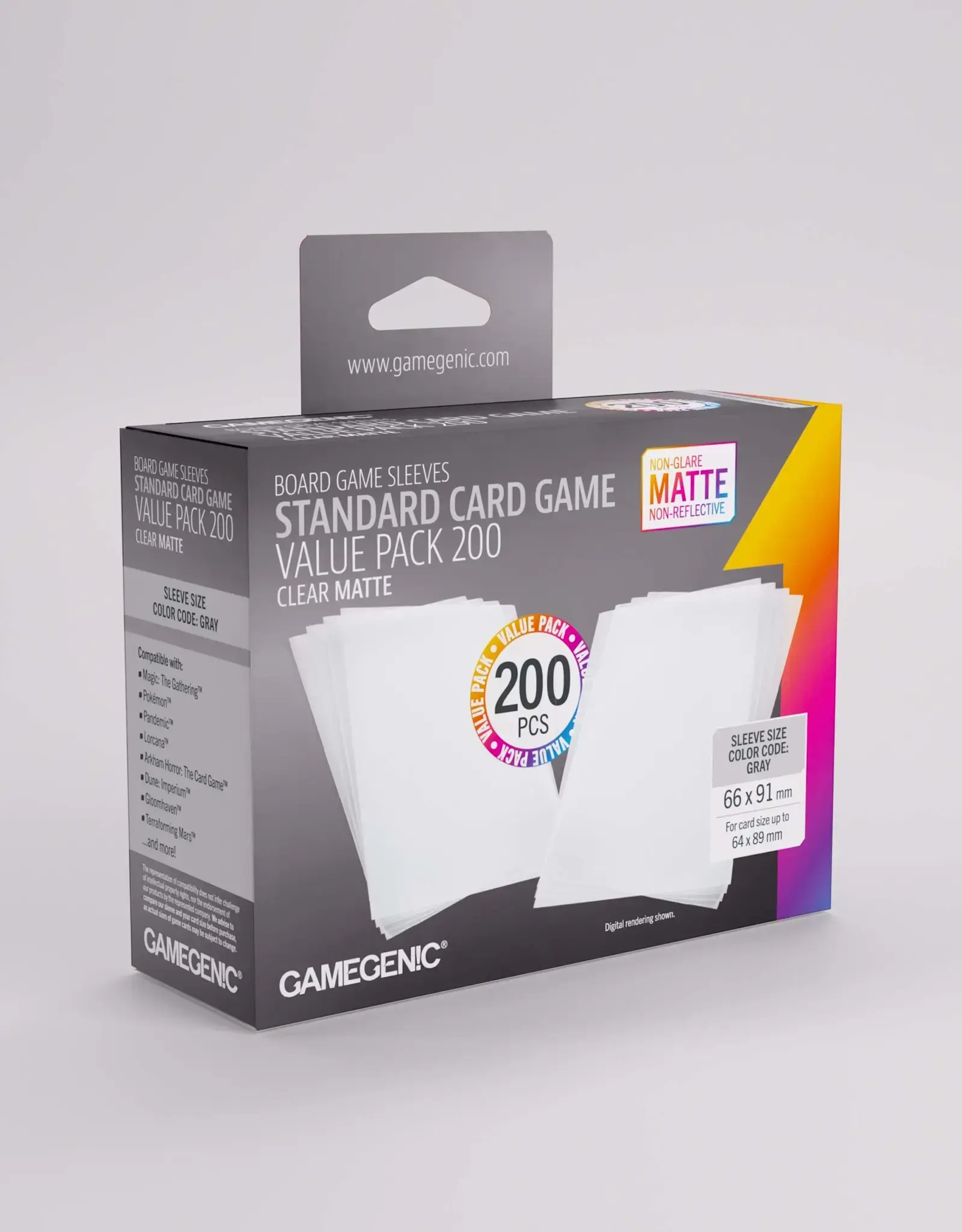 Sleeves: Standard Card Game Value Pack (200) Matte Clear