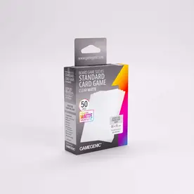 Matte Sleeves: Standard Card Game (50) (Gray) Clear