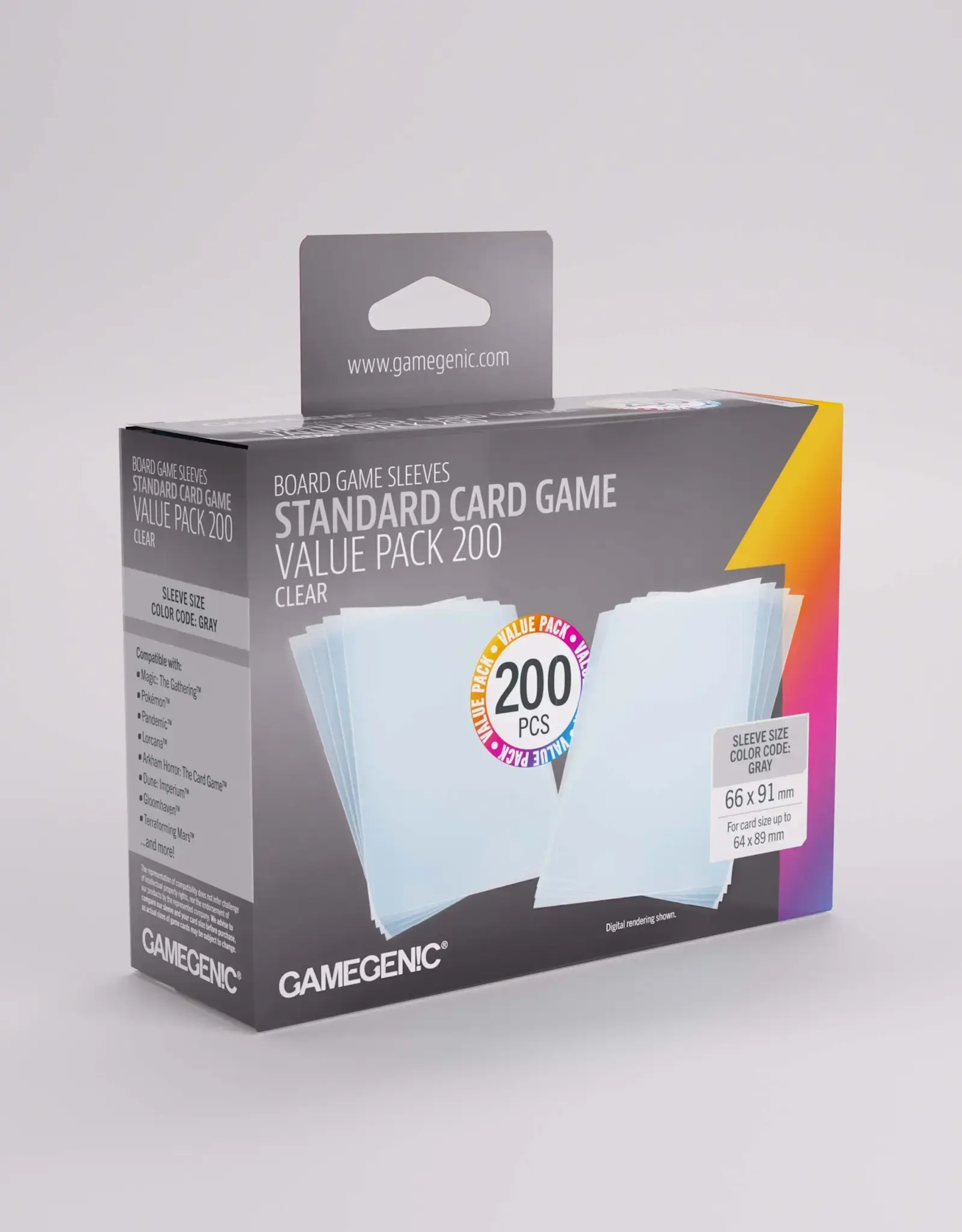 Sleeves: Standard Card Game Value Pack (200) Clear