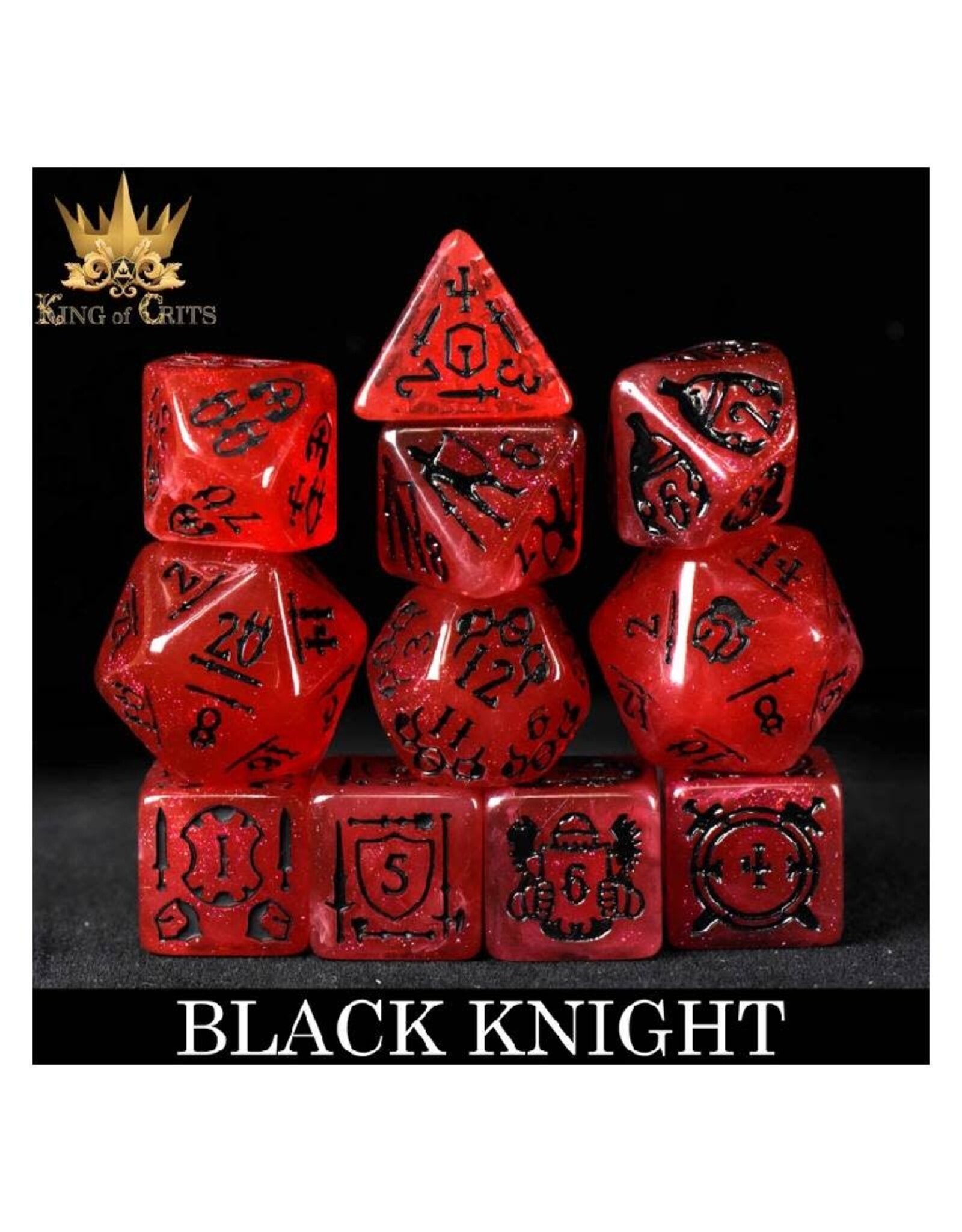 Dnddice Dice Set: Black Knight (11ct)