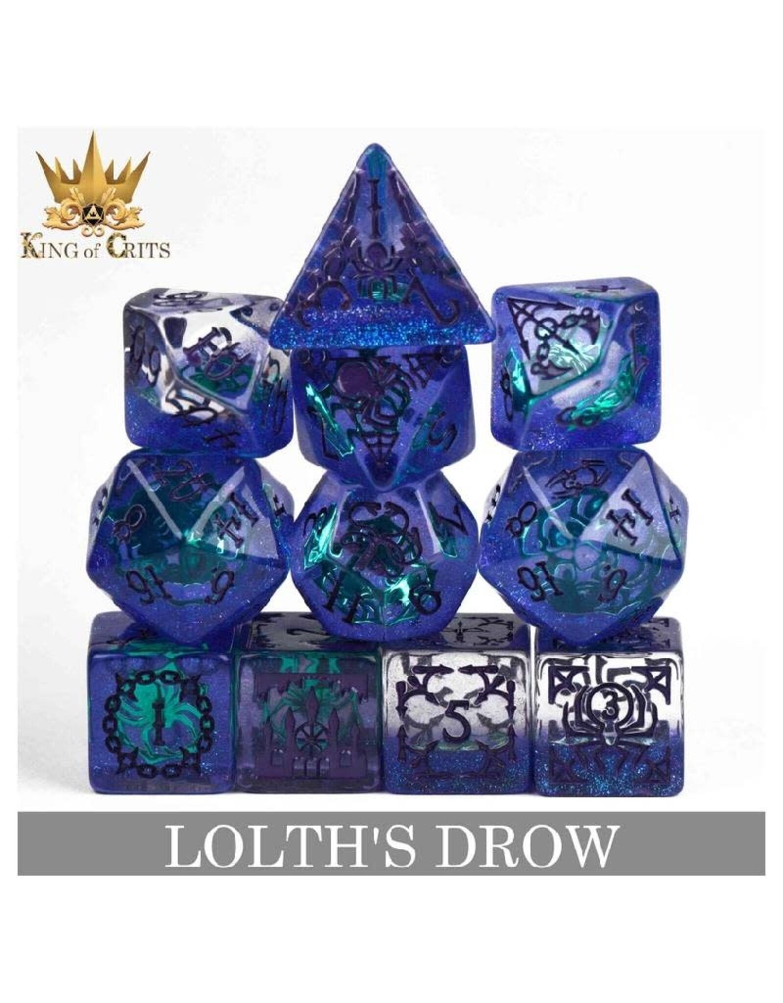 Dnddice Dice Set: Loth's Drow (11ct)