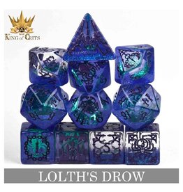 Faire Dice Set: Loth's Drow (11ct)