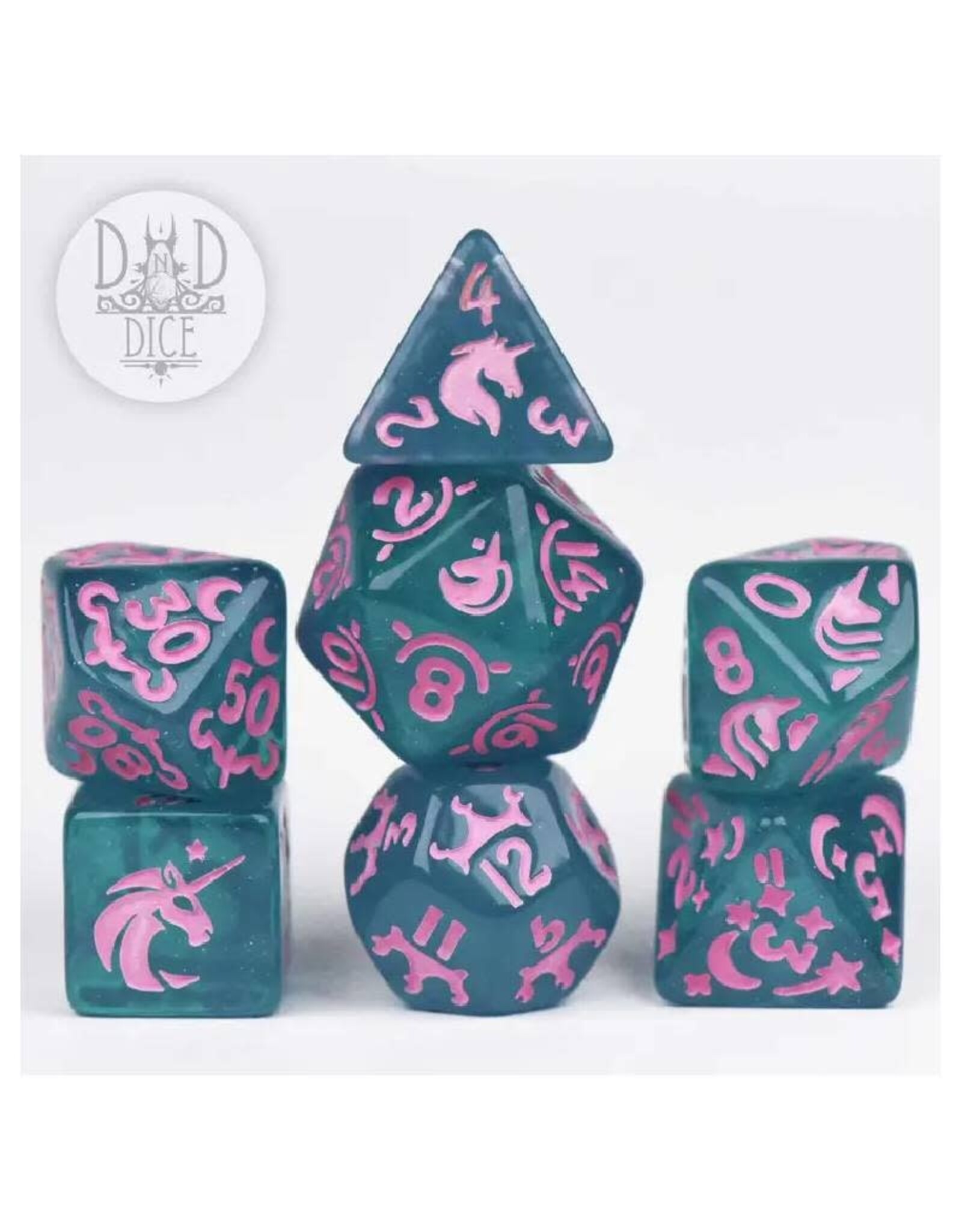 Dnddice Dice Set: Unicorn Princess