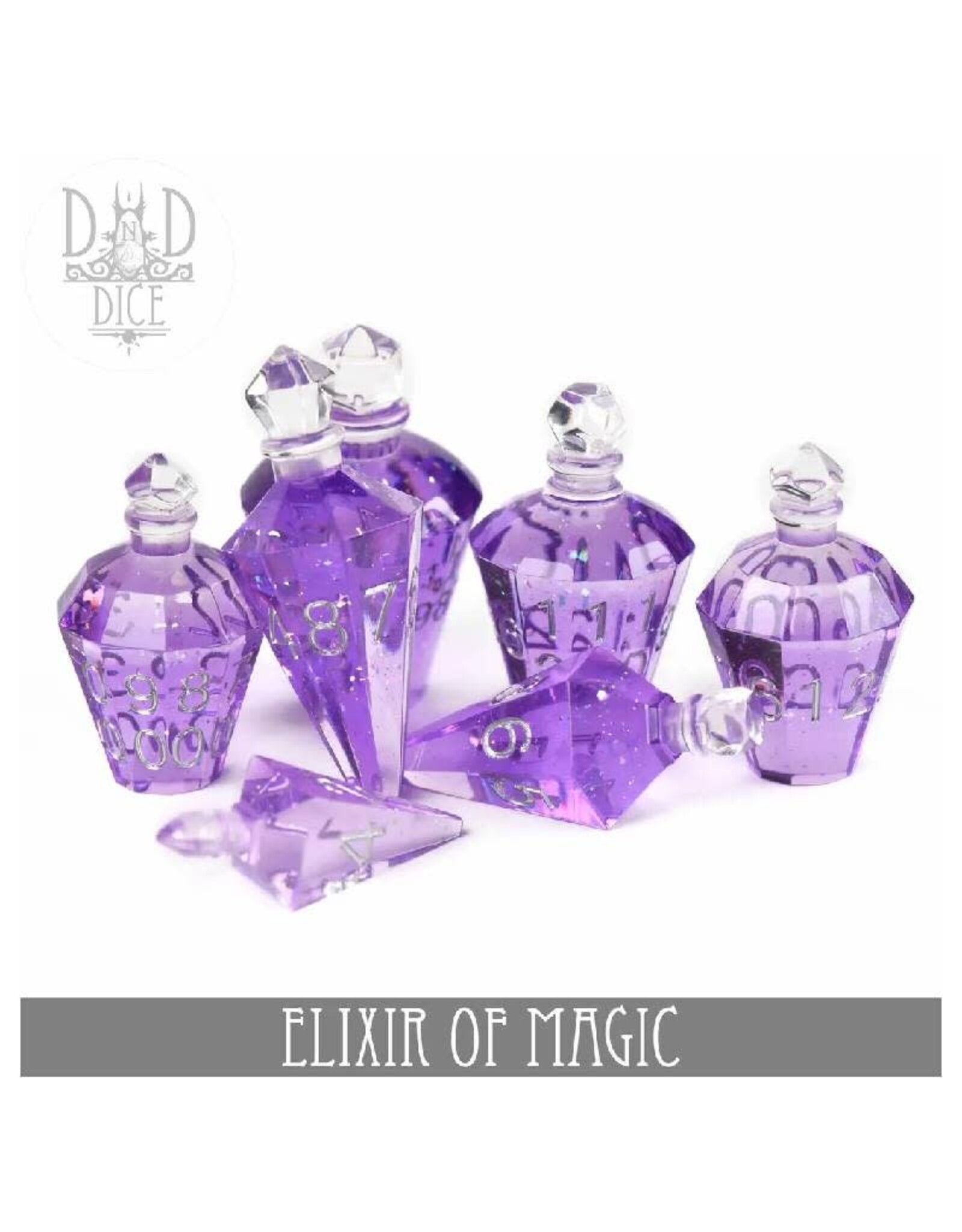 Dnddice Dice Set: Elixer of Magic (handmade)