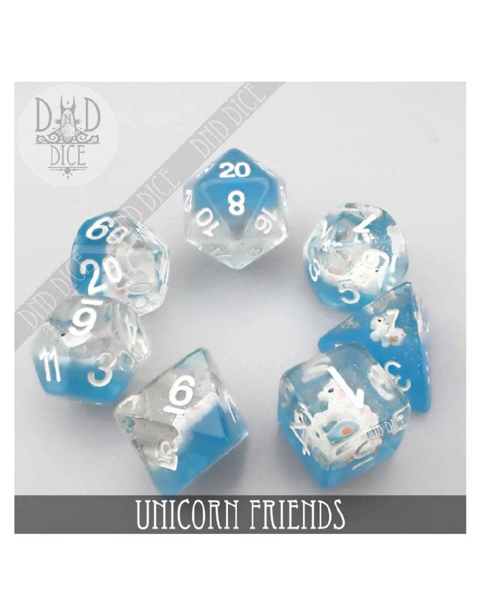 Dnddice Dice Set: Unicorn Friends