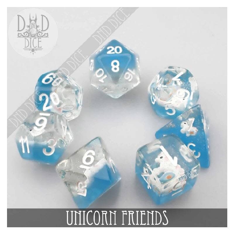 Faire Dice Set: Unicorn Friends