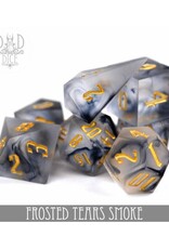 Dnddice Dice: Frosted Tears Smoke (Handmade)