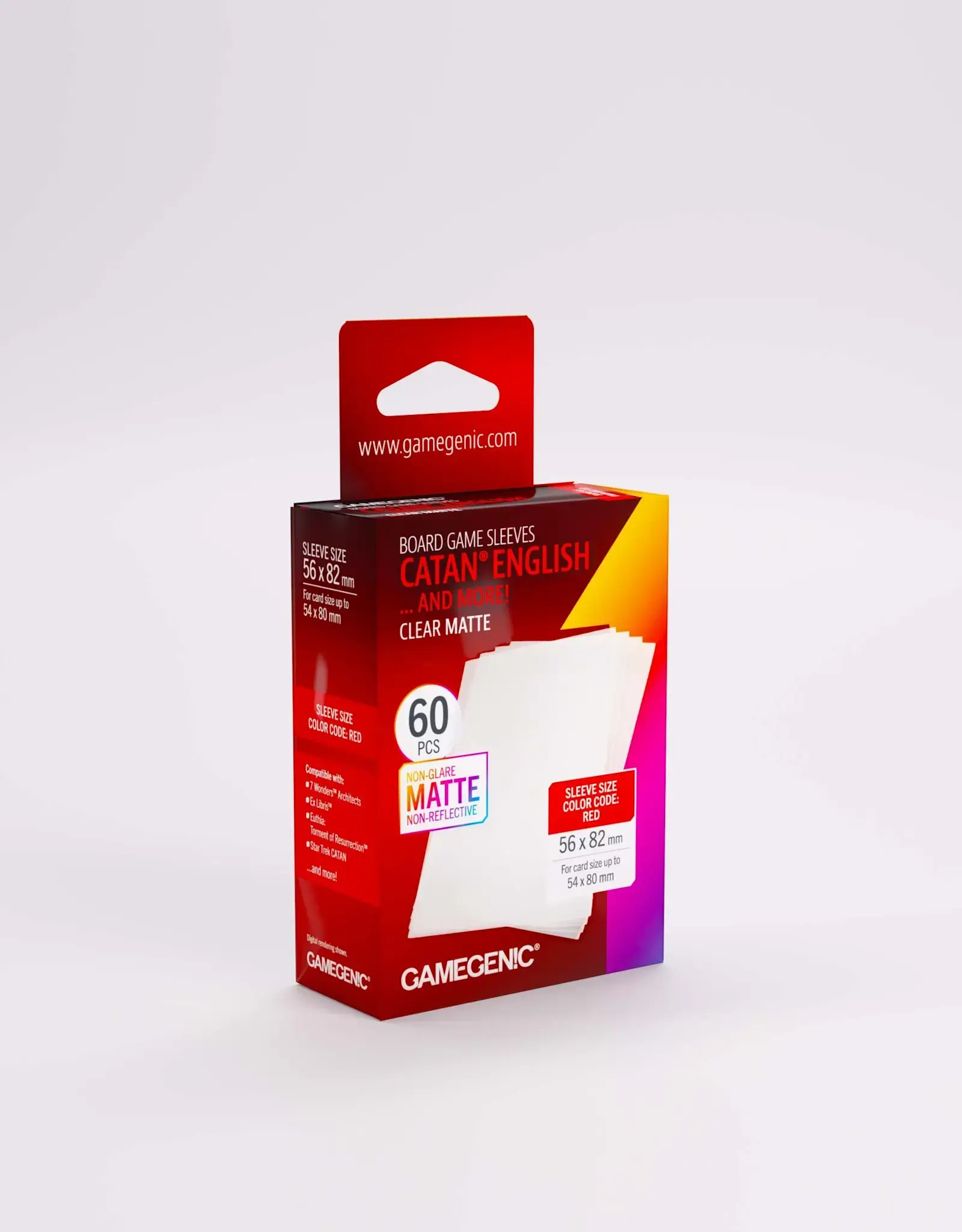 Matte Board Game Sleeves: Catan (50) (Red)