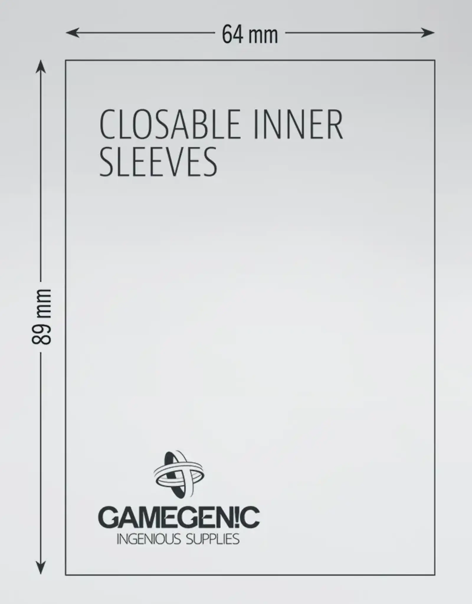 Closable Inner Sleeves: Standard Card Game (100) Clear