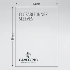 Closable Inner Sleeves: Standard Card Game (100) Clear