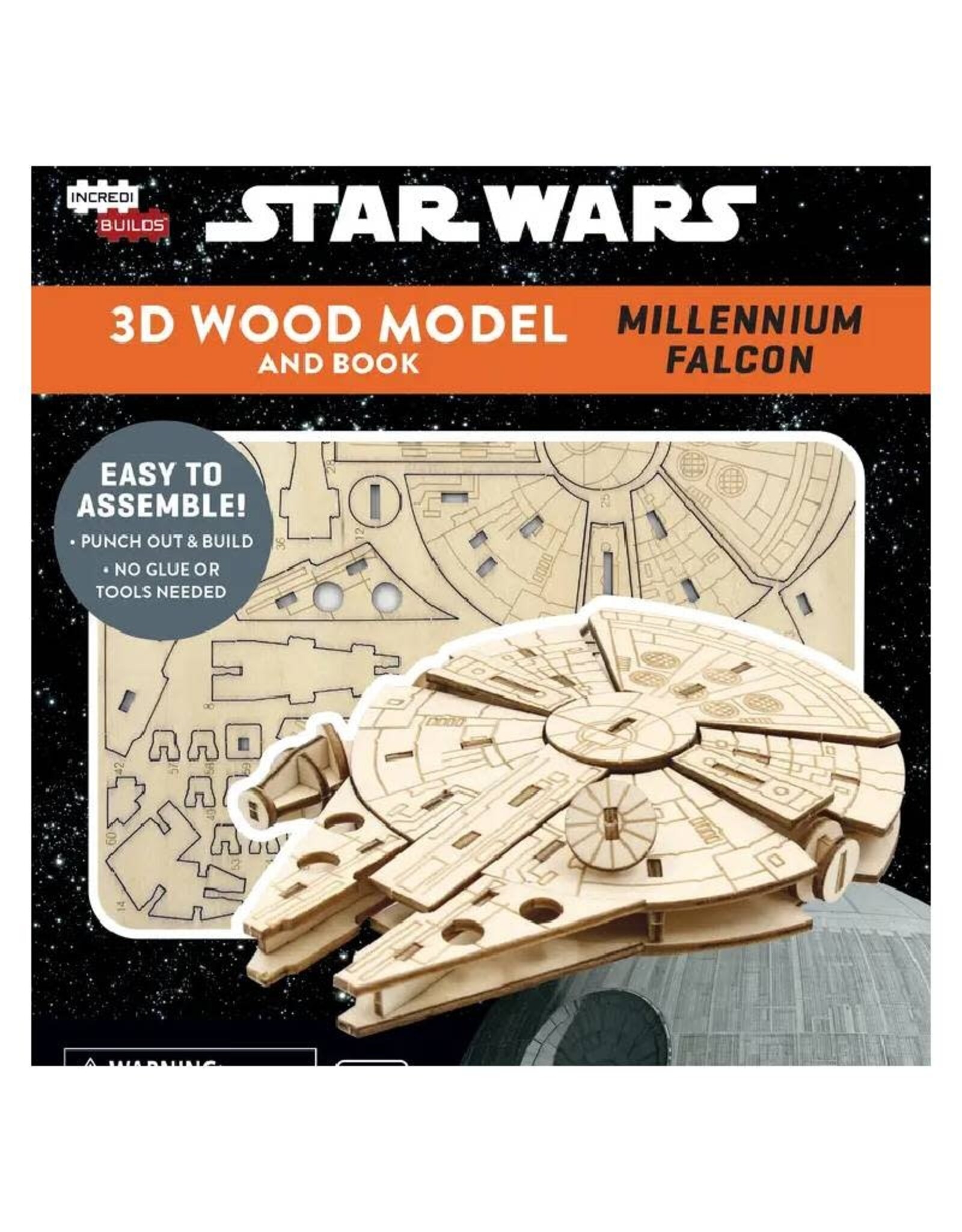 Faire Incredibuilds: Star Wars: Millennium Falcon 3D Wood Model and Book