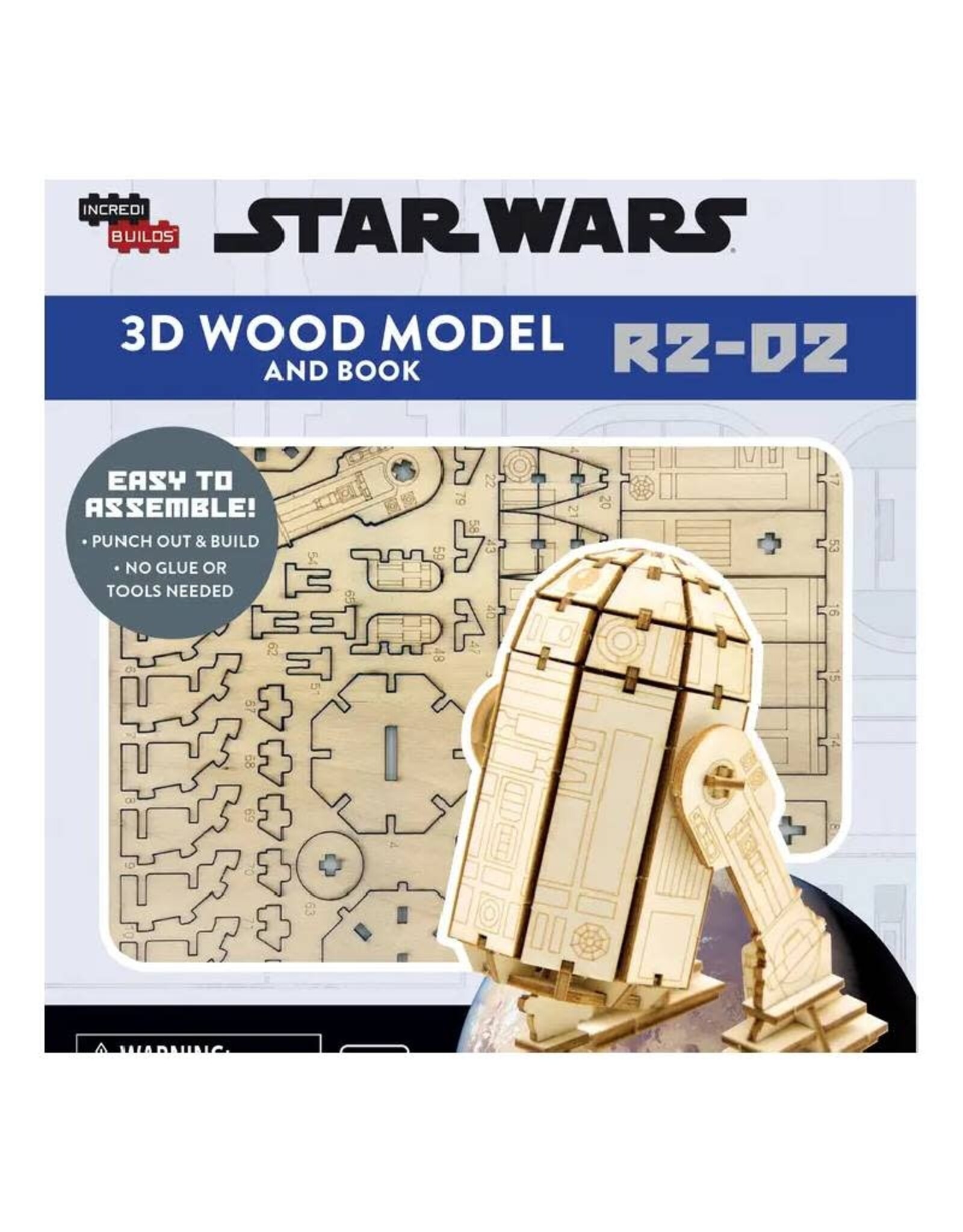 Faire Incredibuilds: Star Wars: R2-D2 3D Wood Model and Book
