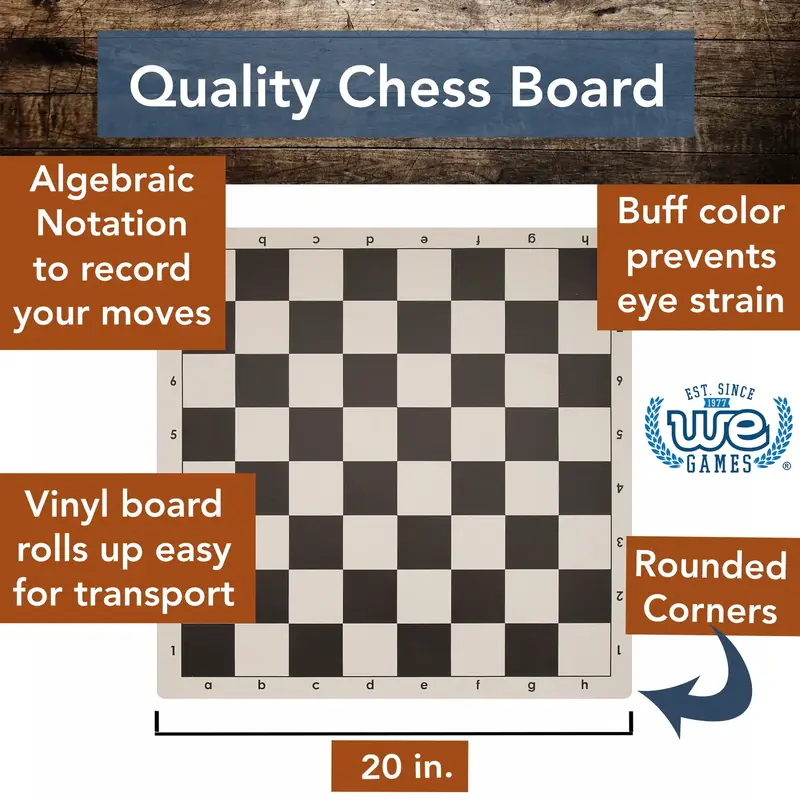 Chess Set: Tournament 20 Inch (Green or Black)