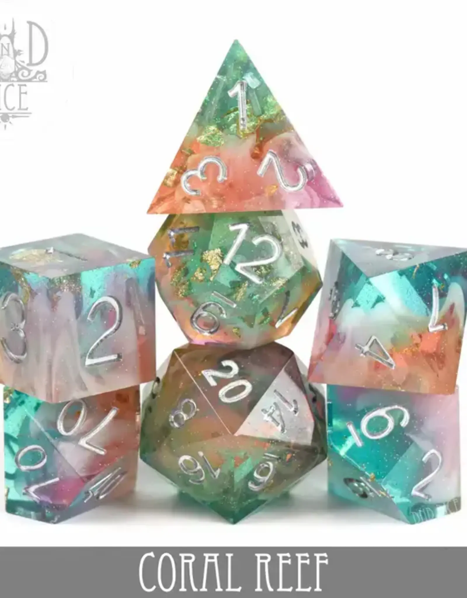 Faire Dice: Coral Reef (Handmade)