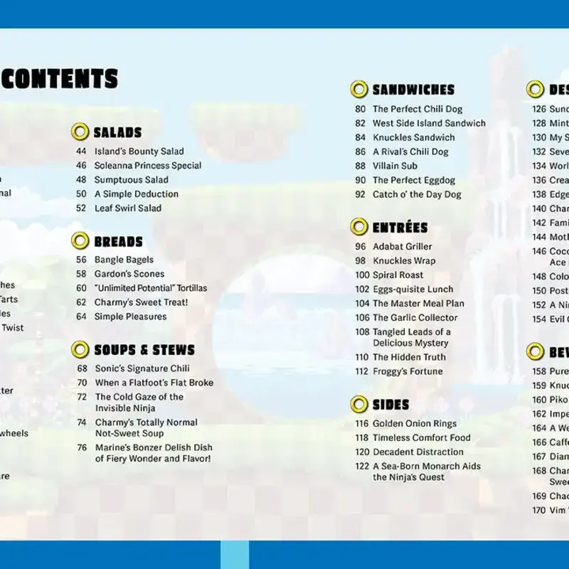 Faire Sonic the Hedgehog the Official Cookbook