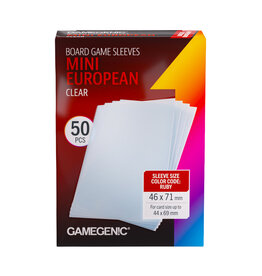 Prime Board Game Sleeves: Mini European (50) (Ruby)