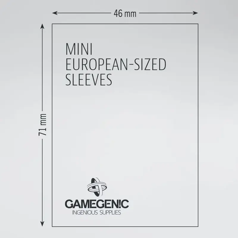 Prime Board Game Sleeves: Mini European (50) (Ruby)