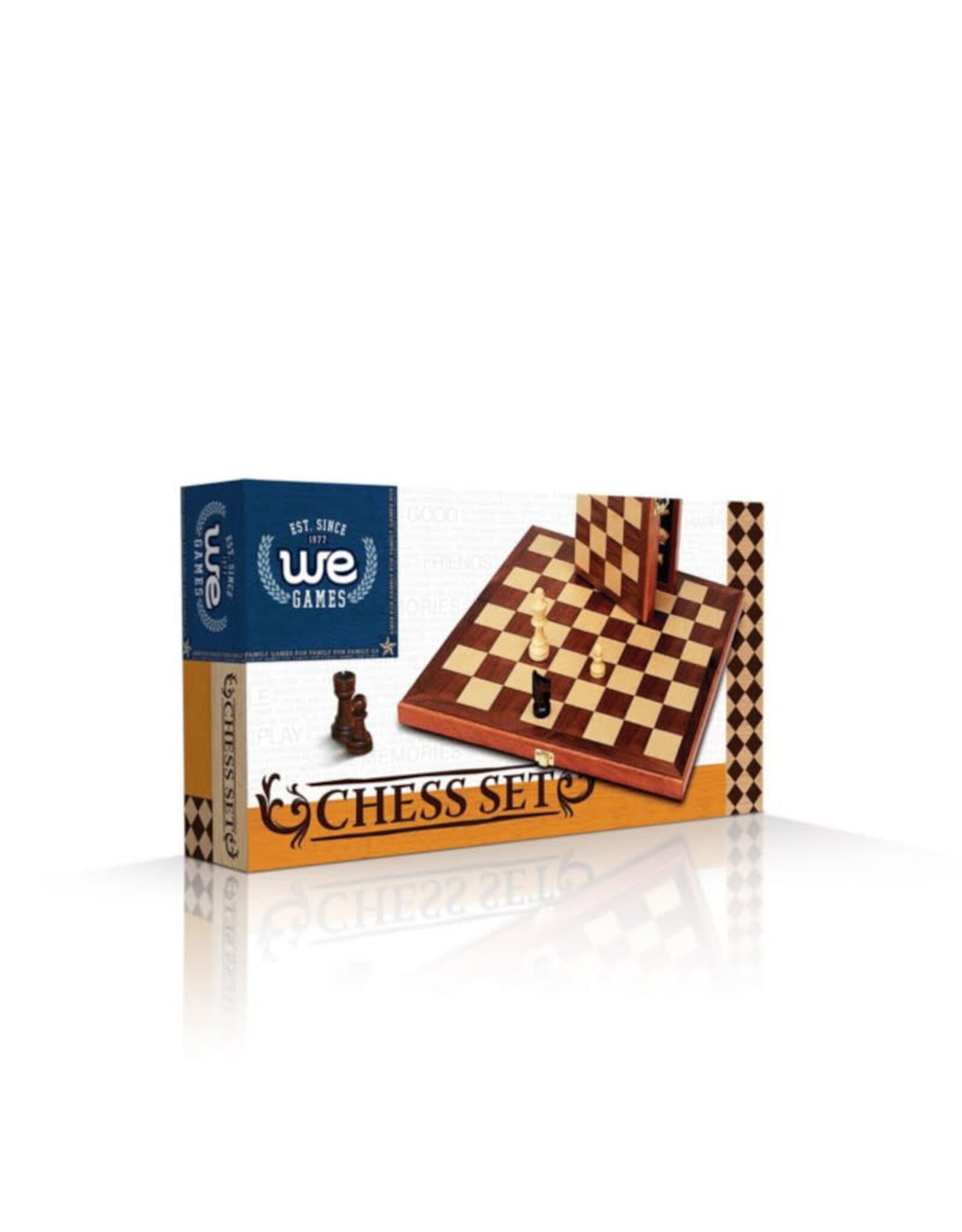 Chess Set: Wood 11 Inch Walnut Folding Board
