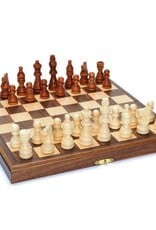Chess Set: Wood 11 Inch Walnut Folding Board